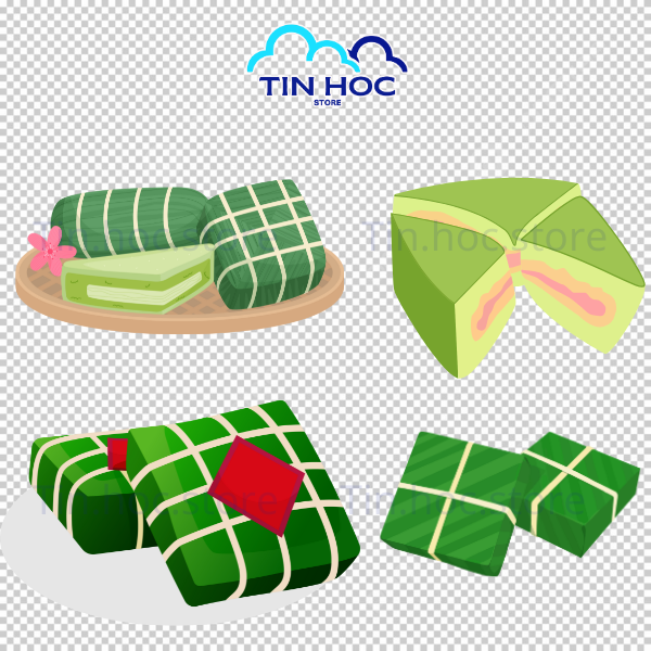 Mẫu bánh chưng vector png không nền, tiết kiệm thời gian tách nền tuyệt đối