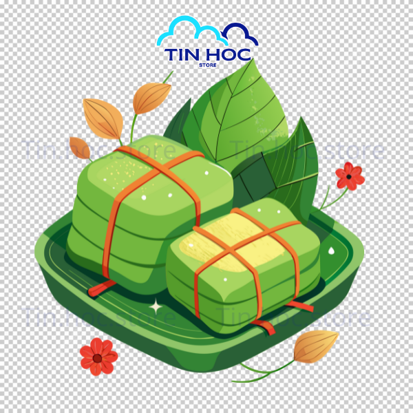 Mẫu bánh chưng tết vector được cập nhật theo xu hướng thiết kế mới nhất