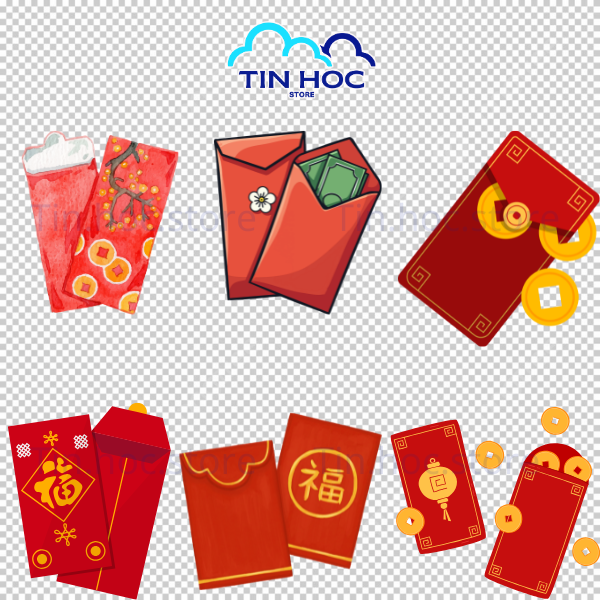 Mẫu bao lì xì 2026 vector hiện đại với đường nét tối giản, màu sắc tươi mới