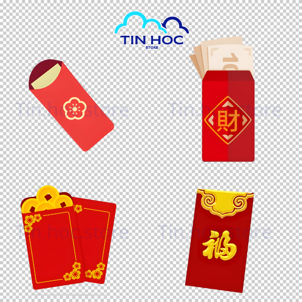 Mẫu phong bao lì xì vector sáng tạo, thích hợp dùng làm trang trí trên banner.