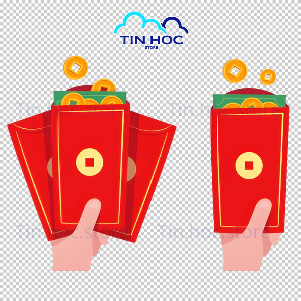 Mẫu vector bao lì xì độc đáo, không dễ bị trùng lặp ý tưởng với đối thủ.