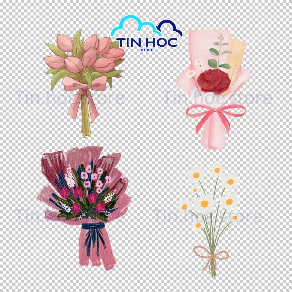 Mẫu bó hoa vector hoa hướng dương