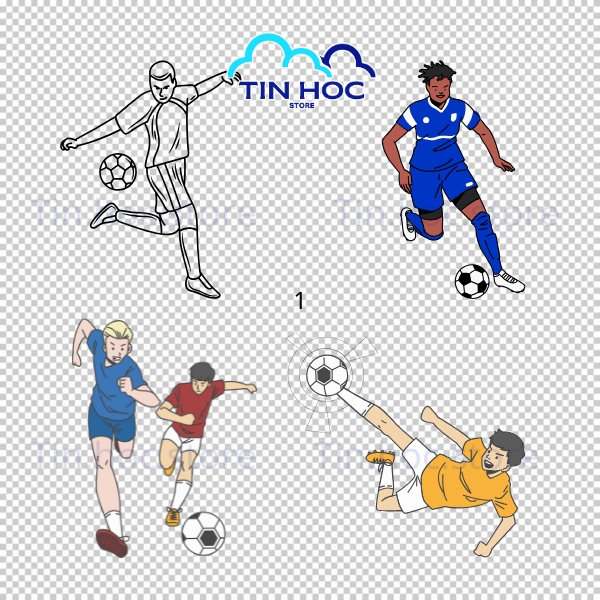 Mẫu bóng đá vector cầu thủ ăn mừng bàn thắng