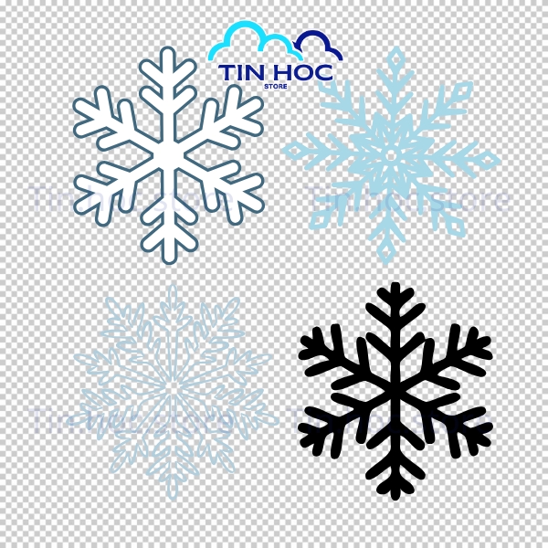 Hình bông tuyết vector chuẩn thiết kế