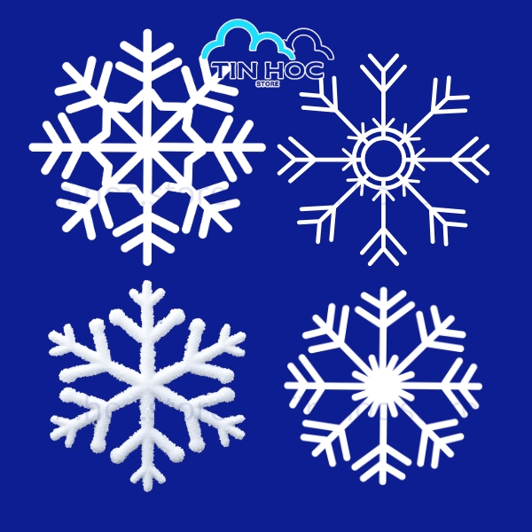 Bông tuyết vector phù hợp mọi thiết kế