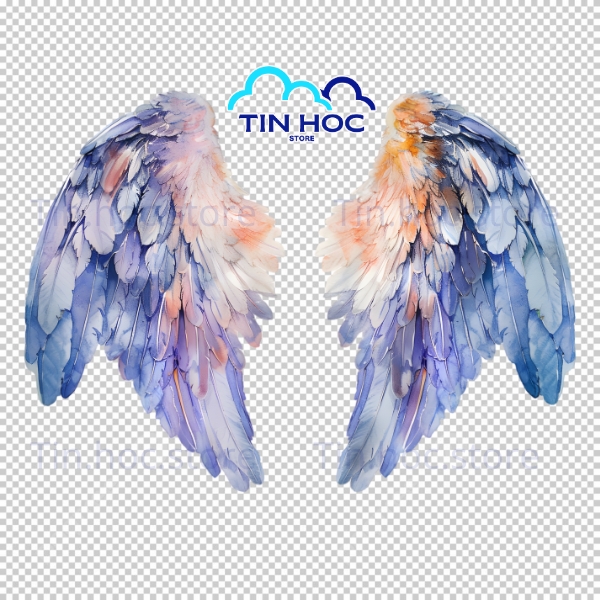 Mẫu cánh thiên thần vector bay lượn mềm mại