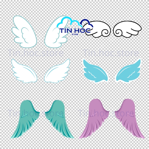 Mẫu cánh thiên thần vector cho Photoshop, Illustrator