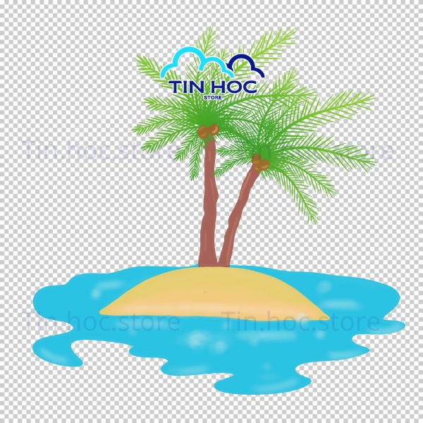 Mẫu Cây Dừa Vector Phong Cách Tối Giản