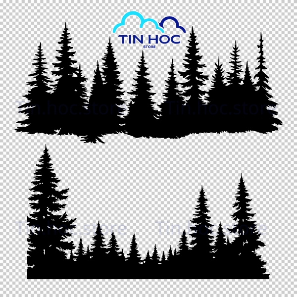 Mẫu Vector Cây Thông Hình Khối Geometric