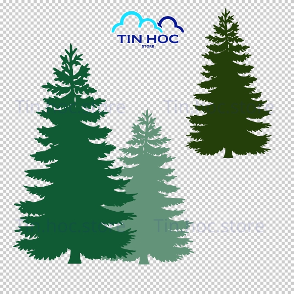 Mẫu Cây Thông Giáng Sinh Vector Phong Cách Tối Giản