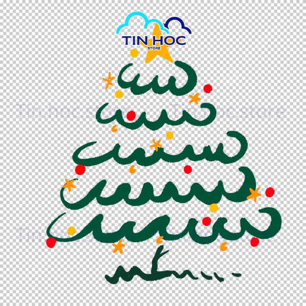 Hình Cây Thông Noel Vector Dễ Thương