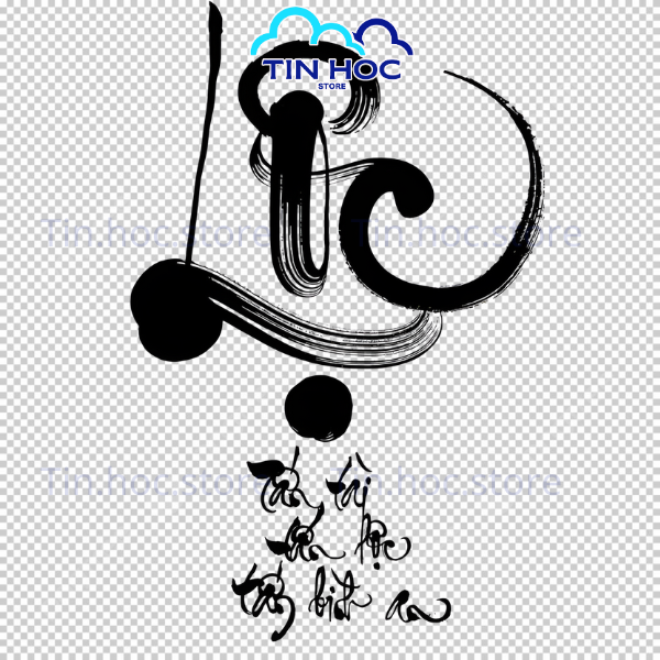 Mẫu chữ Lộc thư pháp dạng PNG tách nền, tiện lợi cho các ấn phẩm kỹ thuật số