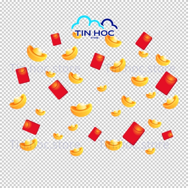 Mẫu đồng tiền vàng vector biểu tượng an khang Tết