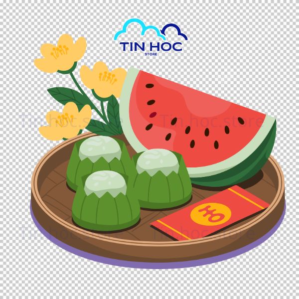 Mẫu Hình Dưa Hấu Tết Vector