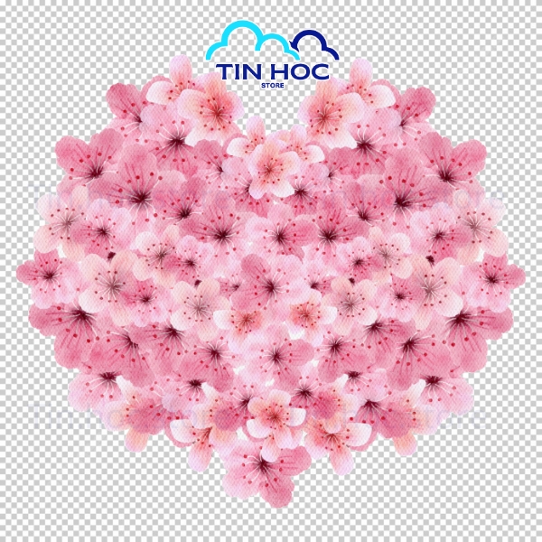 Mẫu Hoa Đào Vector Nghệ Thuật