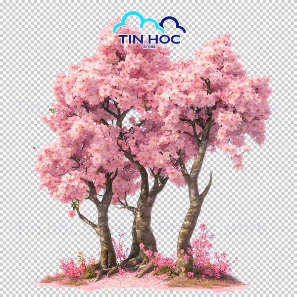 Hình Cành Đào Vector Trang Nhã