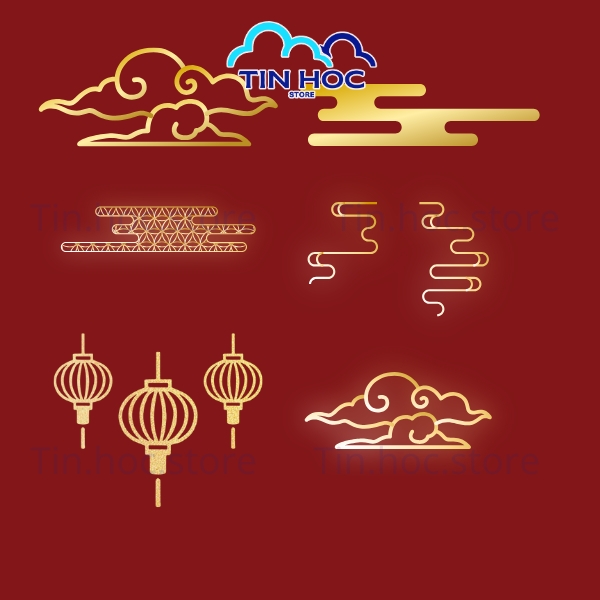 Mẫu Đèn Lồng Tết Vector