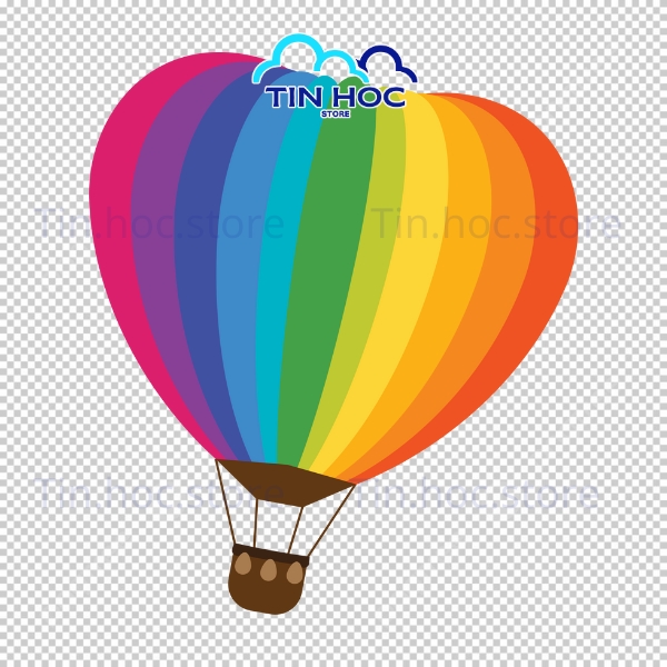 Khinh Khí Cầu Vector Phong Cách Hoạt Hình Dễ Thương