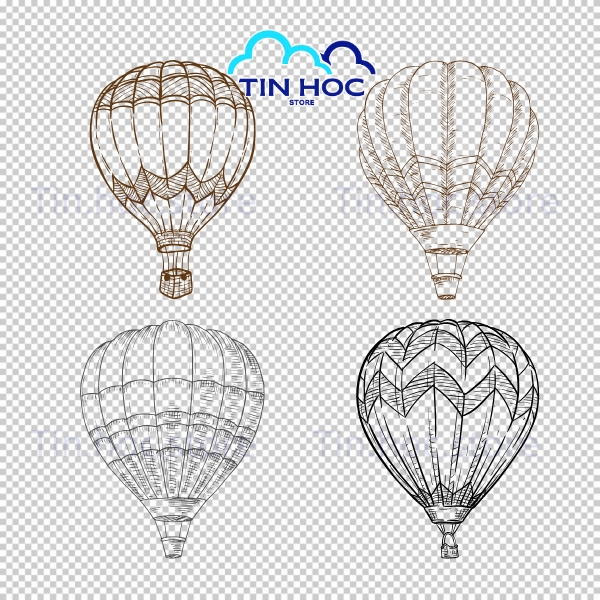 Khinh Khí Cầu Vector Cho Website Du Lịch