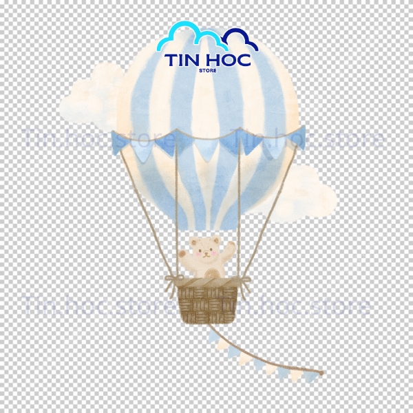 Khinh Khí Cầu Vector Bay Trên Phong Cảnh