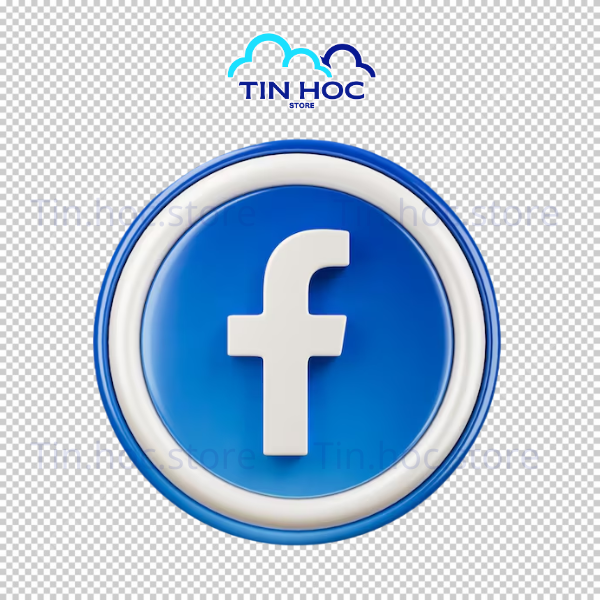 Mẫu logo Facebook 3d tròn vector tách nền trong suốt độ phân giải cao định dạng PNG