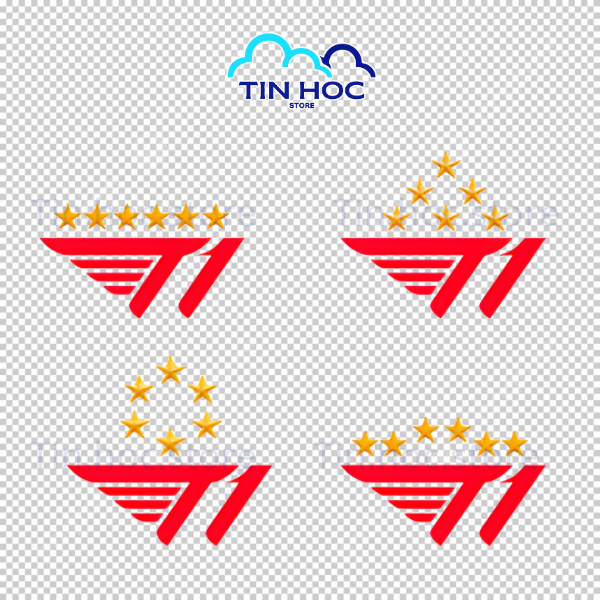 Mẫu logo T1 vector màu đỏ đặc trưng giúp tạo điểm nhất mạnh mẽ trên các mẫu banner sự kiện Esports