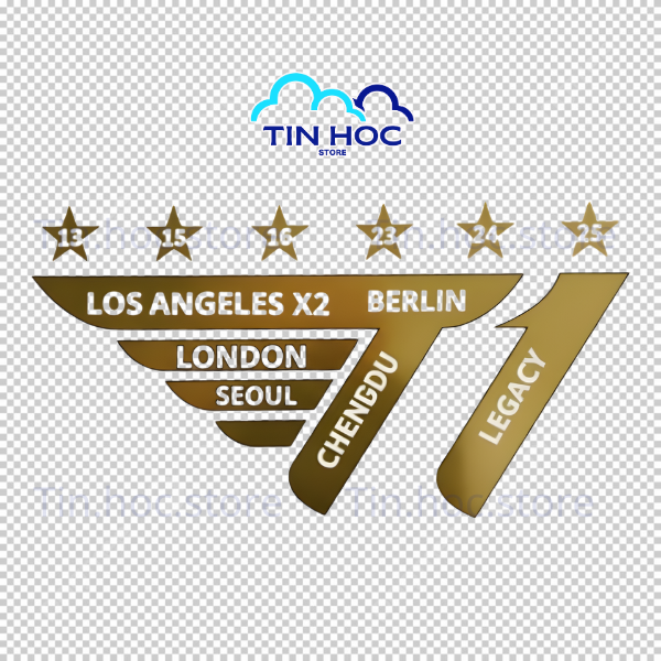 Mẫu logo T1 vector tích hợp 6 sao vô địch là tài nguyên không thể thiếu cho các Graphic Designer mảng Esports