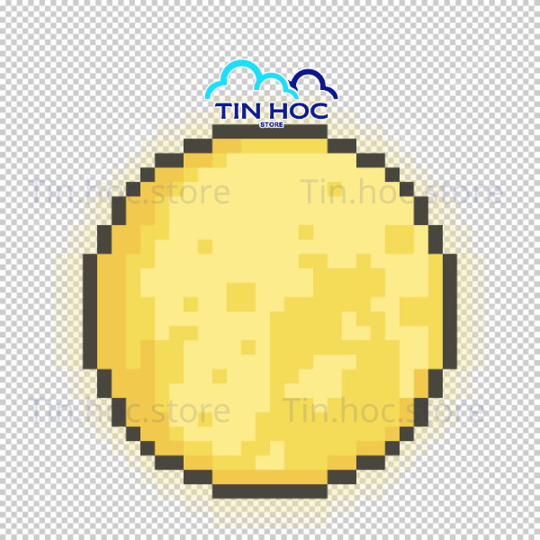 Mẫu hình ảnh mặt trăng vector trang trí trung thu phong cách pixel giúp banner của bạn nổi bật