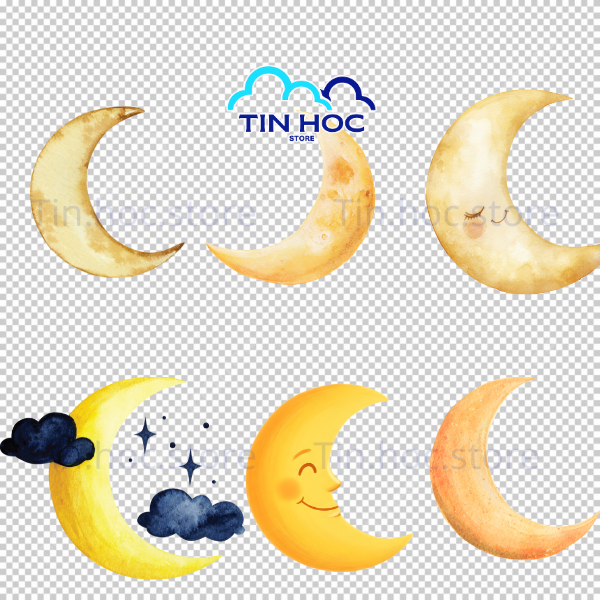 Vector Mặt Trăng 3D Và Golden Moon Sang Trọng