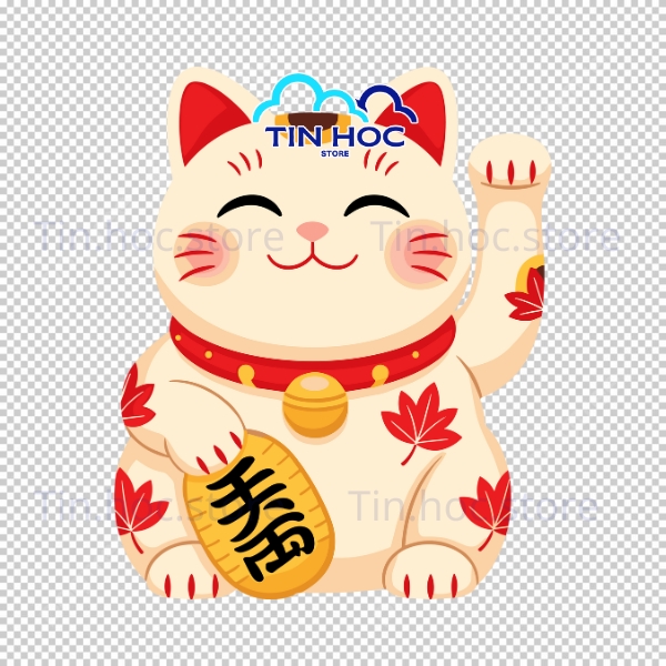 Mẫu mèo thần tài vector tài lộc thịnh vượng