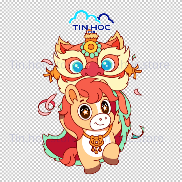 Mẫu ngựa múa lân vector 2026 bính ngọ mới lạ, đẹp, ấn tượng