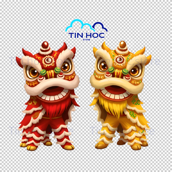 Vector Múa Lân Phong Cách Truyền Thống