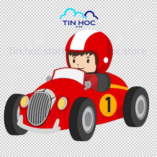 Mẫu ô tô vector cho trẻ em với những đường nét tròn trịa và biểu cảm gương mặt đáng yêu