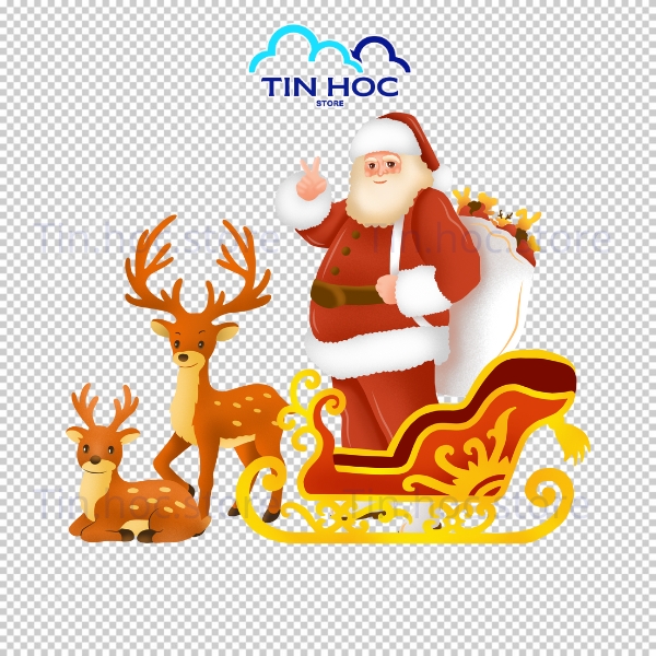 Mẫu ông già Noel vector vẫy tay chào