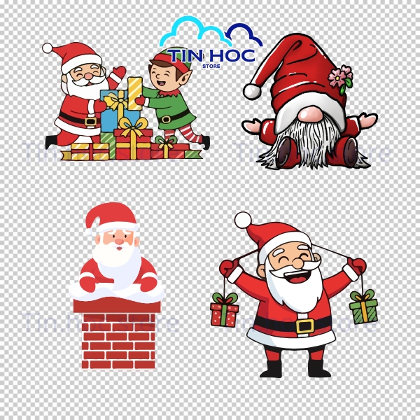 Mẫu ông già Noel vector chúc mừng Giáng Sinh