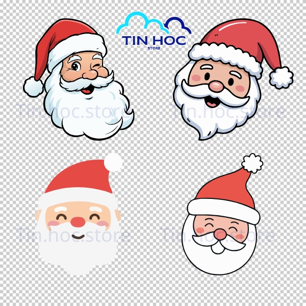 Mẫu ông già Noel vector cười lớn