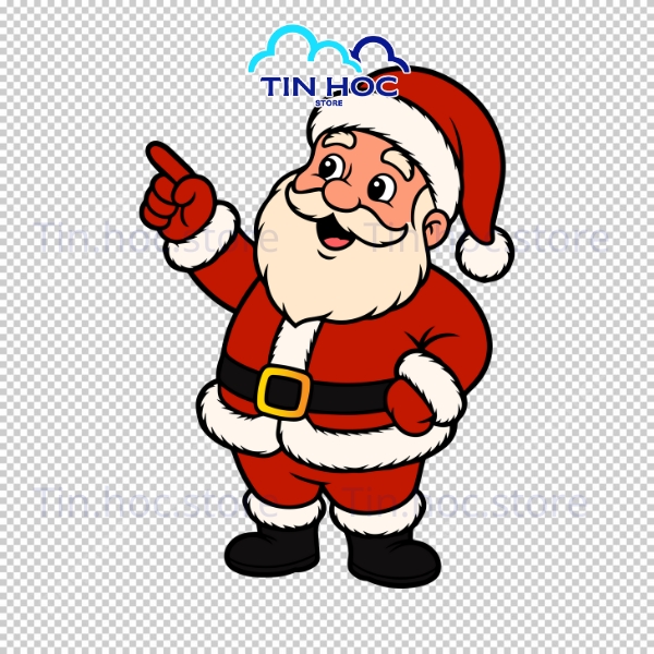 Mẫu ông già Noel vector dễ thương cho trẻ em