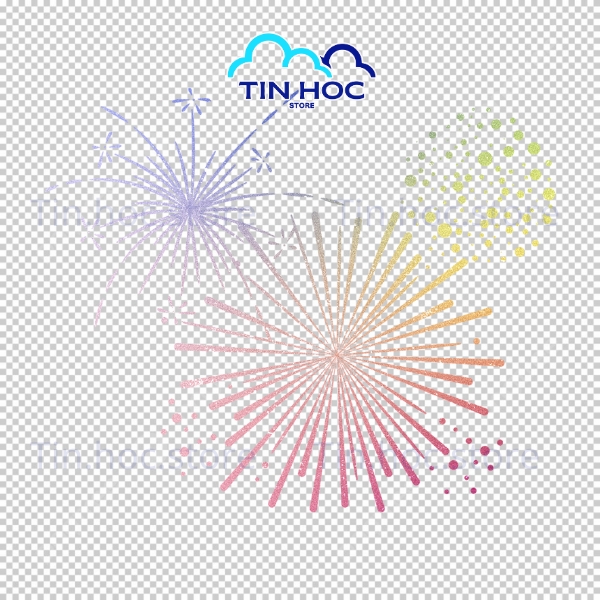 Pháo hoa vector phong cách lễ hội truyền thống