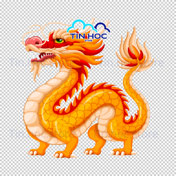 Mẫu hình ảnh rồng vector png tách nền sẵn sàng để bạn kéo thả vào thiết kế