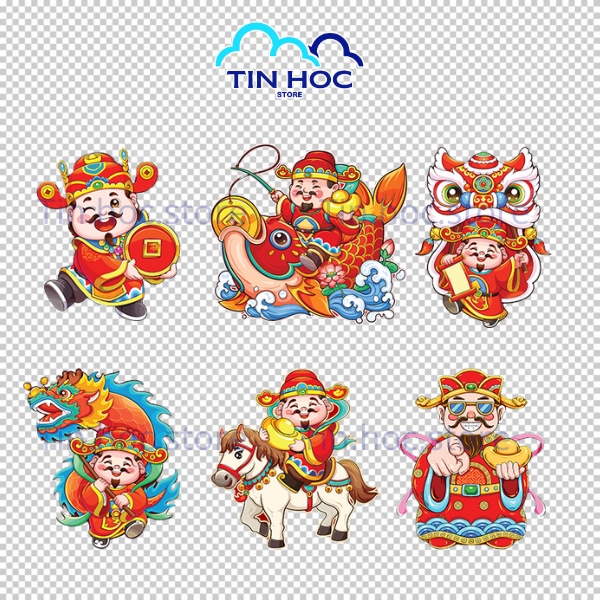 Mẫu Thần Tài Vector Chibi Ngộ Nghĩnh