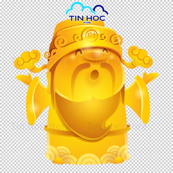 Mẫu Thần Tài Vector Cầm Thỏi Vàng