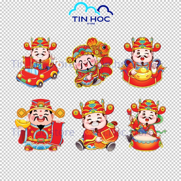 Mẫu Thần Tài Vector Tạo Hình 3D Phẳng