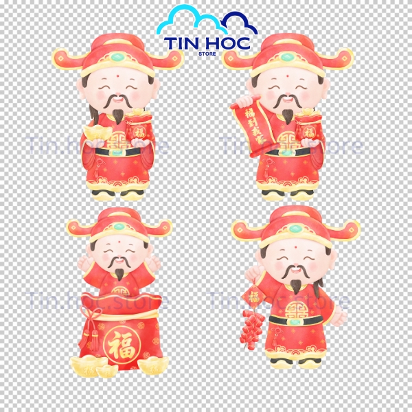 Mẫu Thần Tài Vector Thân Thiện Cười Tươi