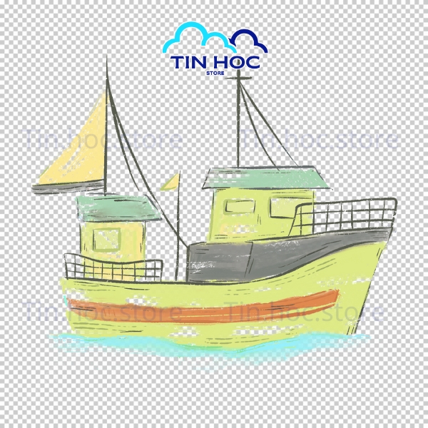 Mẫu thuyền vector trên đại dương rộng lớn