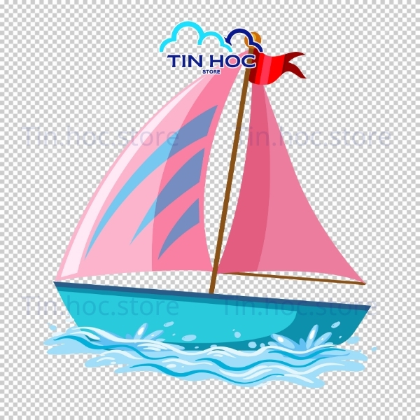 Mẫu thuyền vector hoạt hình dễ thương