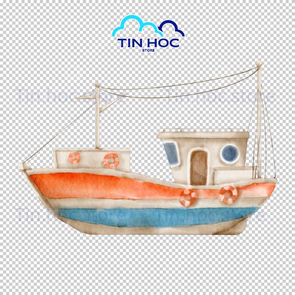 Mẫu thuyền vector tối ưu cho in ấn khổ lớn