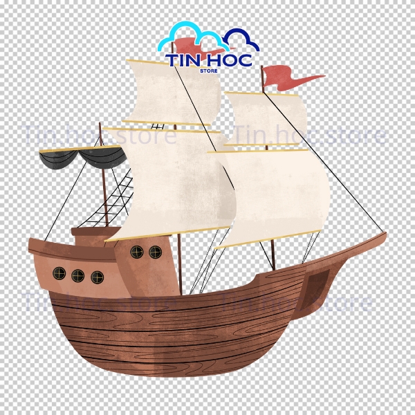 Mẫu thuyền vector sáng tạo cho thiết kế số