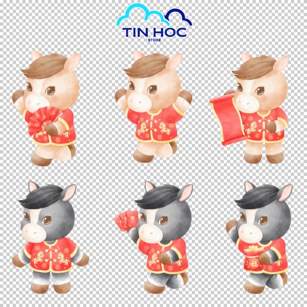 Mẫu Vector Vector Tết Bính Ngọ Cách Điệu 