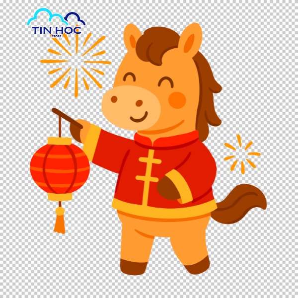 Vector Chúc Xuân Bính Ngọ – Họa Tiết Ngựa