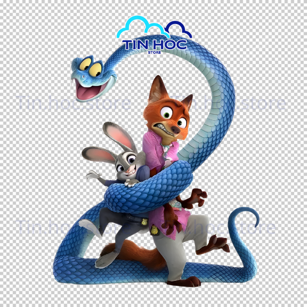 Mẫu vector bộ ba nhân vật Judy, Nick và Gary trong phim Zootopia 2 